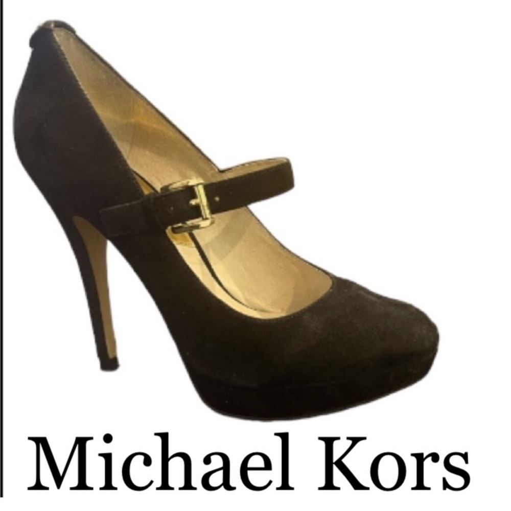 MICHAEL KORS Black Suede Platform Pumps / Heels!!!